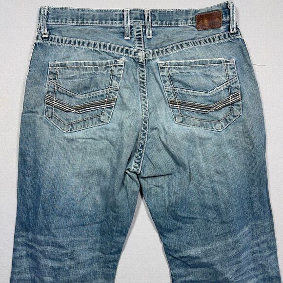 BKE Buckle Jeans Men 34R Tyler Straight Leg Destroyed Distressed Stretch‎ Denim - Picture 14 of 15